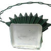 Vintage fluted metal funeral basket, painted green with looped handle (c 1940s) - Selective Salvage