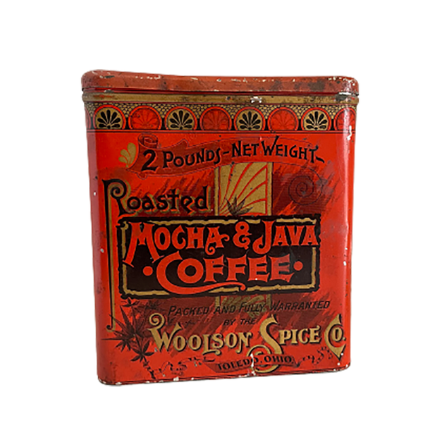 Woolson Spice Co. "Mocha & Java" Coffee, 2 lb Tin (c. 1900) - Selective Salvage