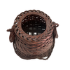 Vintage American woven wicker basket, looped handles (c 1920s) - Selective Salvage