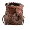 Vintage American woven wicker basket, looped handles (c 1920s) - Selective Salvage