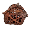 Vintage American woven wicker basket, looped handles (c 1920s) - Selective Salvage