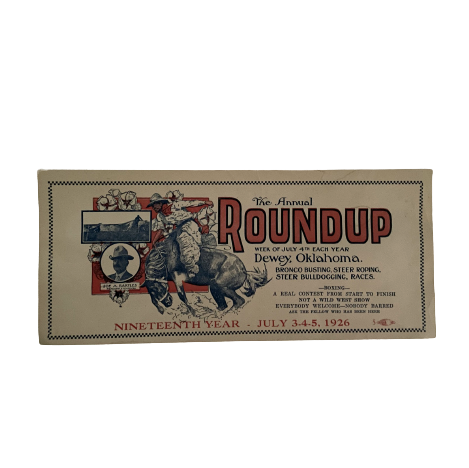 Vintage ephemera, Dewey OK "The Annual Roundup" envelope dated 1926 - Selective Salvage