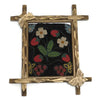 Vintage hand carved folk art frame, stylized, painted gold (c 1920s) - Selective Salvage