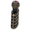 Vintage French flacon, perfume dispenser - silverplate filigree over glass (c 1940s) - Selective Salvage