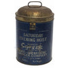 "Saturday Evening Host" commercial store coffee tin, Sioux City, IA (c 1900s) - Selective Salvage