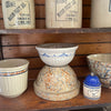 Antique stoneware advertising bowl, Tjaden's Chancellor SD (c 1920s) - Selective Salvage