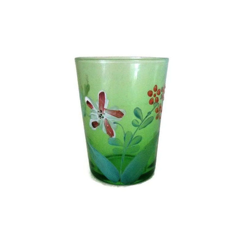 Ban.Do - Glass Tumbler - Green Geometric Floral