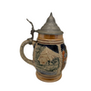 Vintage German beer stein with pewter lid