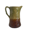 Antique salt glazed stoneware pitcher, lovebird design