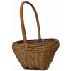 Vintage American gathering basket, handled (c 1900s) - Selective Salvage