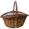 Vintage gathering basket, American, wicker & splint (c 1940s) - Selective Salvage