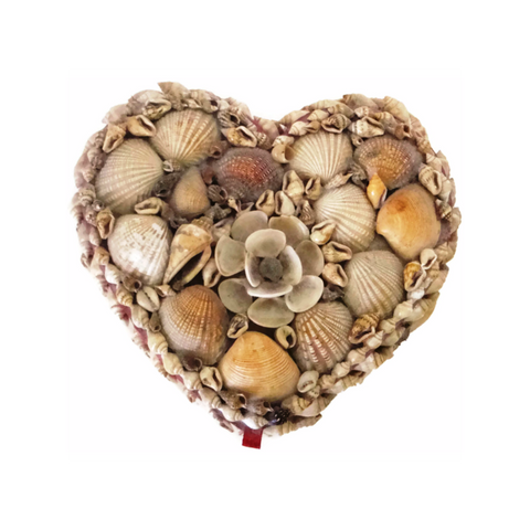 Vintage heart shaped shell jewelry box (c 1950s) - Selective Salvage