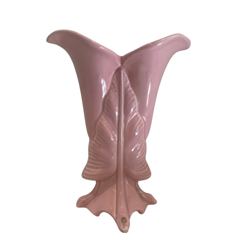 Vintage Camark ceramic vase in the soft pink calla lily design