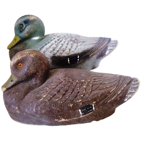 Vintage ariduck pair decoys, General Fibre Co.  (c 1950s) - Selective Salvage