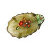 Vintage ladies dresser decor, green plastic jewelry tray (c 1920s) - Selective Salvage