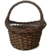 Vintage gathering basket, American, wicker & splint (c 1940s) - Selective Salvage