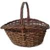 Vintage gathering basket, American, wicker & splint (c 1940s) - Selective Salvage