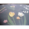 Vintage serving basket, folk art floral shell diorama under glass (c 1930s) - Selective Salvage