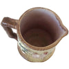 Antique Majolica cream pitcher, dogwood floral motif (c 1800s) - Selective Salvage