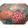 Vintage sewing basket, painted floral decoration (c 1920s) - Selective Salvage