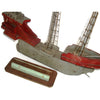 Vintage folk art galleon model boat, hand made, OOAK (c 1940s) - Selective Salvage