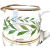 Antique hand painted glass pitcher,  lilies of the valley motif (c early 1900s) - Selective Salvage