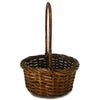 Vintage wicker gathering basket, American, hand woven (c 1920s) - Selective Salvage