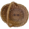 Vintage woven gathering basket, handled,  American (c 1940s) - Selective Salvage