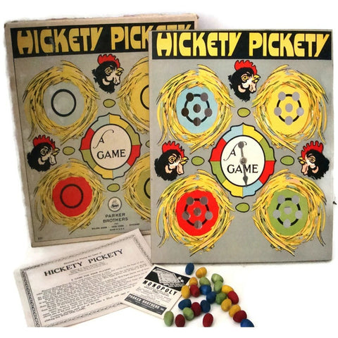 Vintage Parker Bros. "Hickety Pickety" board game, complete (c 1924) - Selective Salvage
