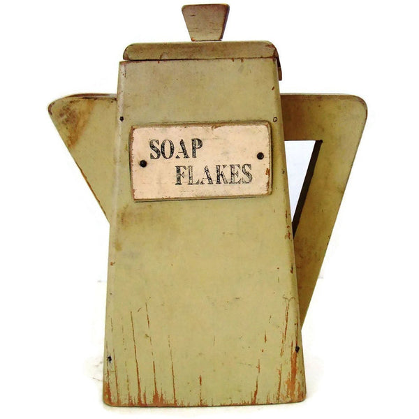 Vintage folk art "Soap Flakes"container,  American (c 1930s) - Selective Salvage