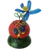 Ceramic tomato shaped flower frog (c 1920s) - Selective Salvage