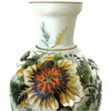 Antique Victorian milk glass vase, hand painted sunflower design (c 1900s) - Selective Salvage