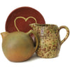 Vintage redware heart dish, attributed to Steve Nutt (c 1990s) - Selective Salvage
