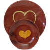 Vintage redware heart dish, attributed to Steve Nutt (c 1990s) - Selective Salvage