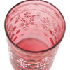 Antique Victorian pink glass tumbler, hand painted, deep rosy pink (c 1900s) - Selective Salvage