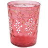 Antique Victorian pink glass tumbler, hand painted, deep rosy pink (c 1900s) - Selective Salvage