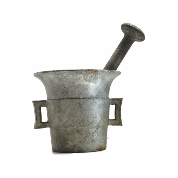 Vintage mortar and pestle, aluminum (c 1940s) - Selective Salvage