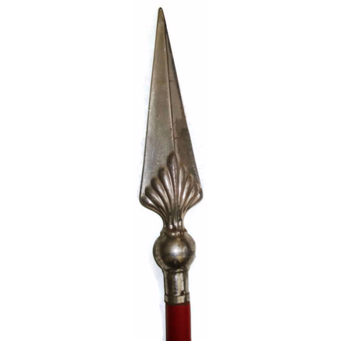 Vintage IOOF Odd Fellows Lodge ceremonial staff, fancy metal tip (c 1920s) - Selective Salvage