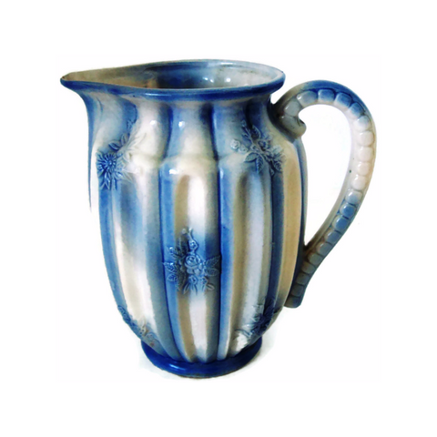 Vintage ceramic pitcher, cottage floral design (c 1940s) - Selective Salvage