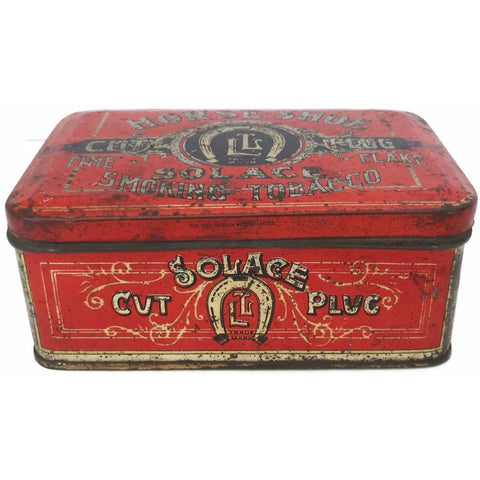 Vintage "Horse Shoe Solace" tin (c 1930s) - Selective Salvage