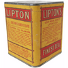 Vintage "Lipton orange pekoe tea" tin, paper label  (c 1920s) - Selective Salvage