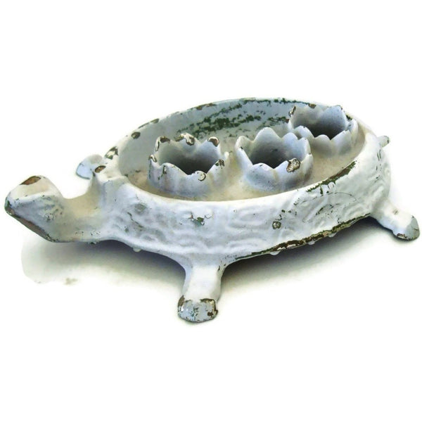 Vintage metal candle holder,  turtle shaped (c 1950s) - Selective Salvage