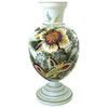 Antique Victorian milk glass vase, hand painted sunflower design (c 1900s) - Selective Salvage